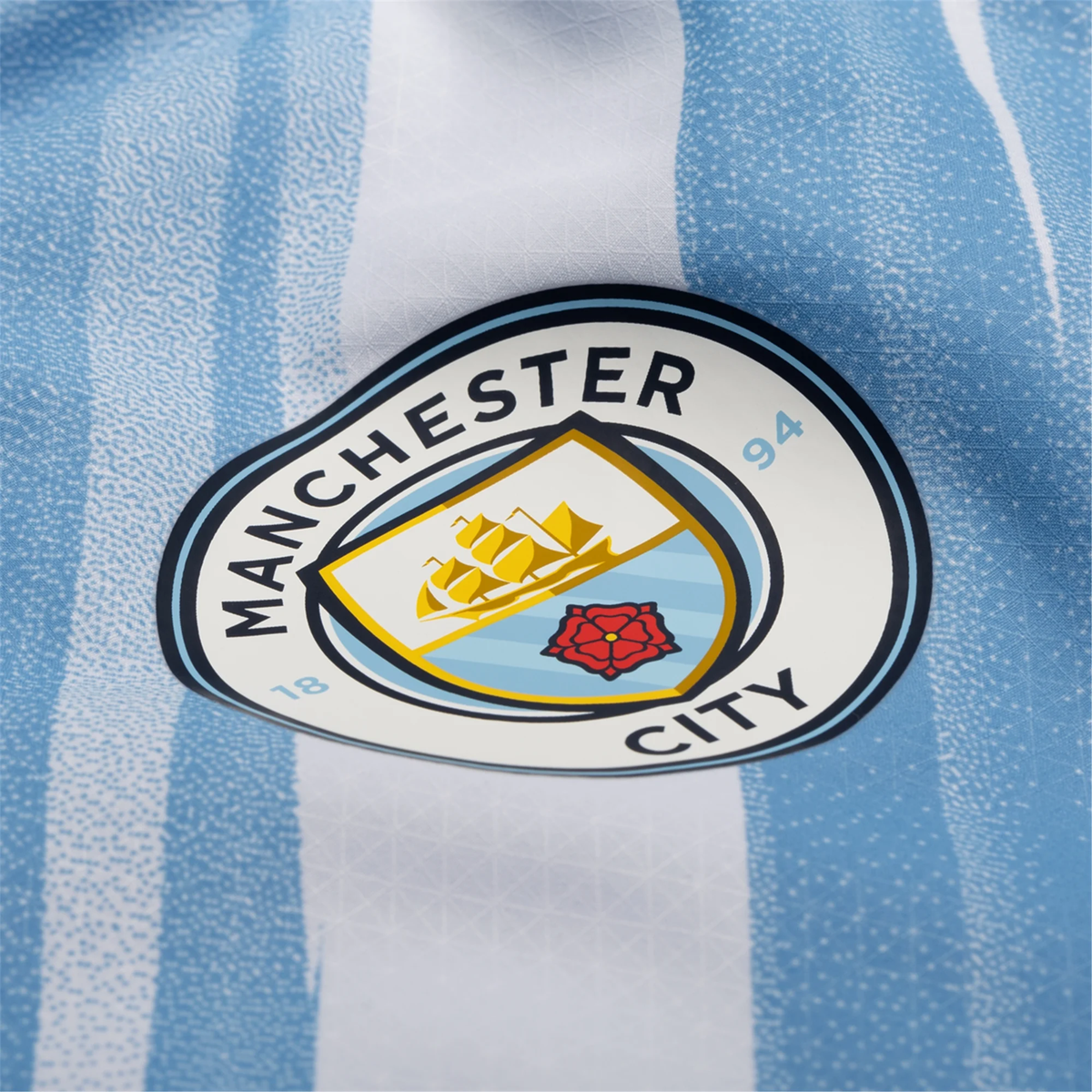 Puma Manchester City Authentic Savinho Home Jersey w/ Champions League Patches 25/26 (Team Light Blue/White)