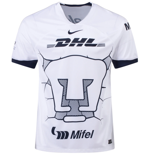 Nike Pumas UNAM Gustavo Javier del Prete Home Jersey w/ Liga MX Patch 23/24 (White/Obsidian)